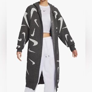Nike Sportswear Women’s Phoenix Cozy Bouclé Hooded Longline Cardigan FD4282-254